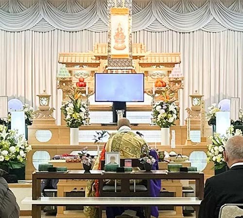 落合第一地域センターでの家族葬の葬儀参考イメージ